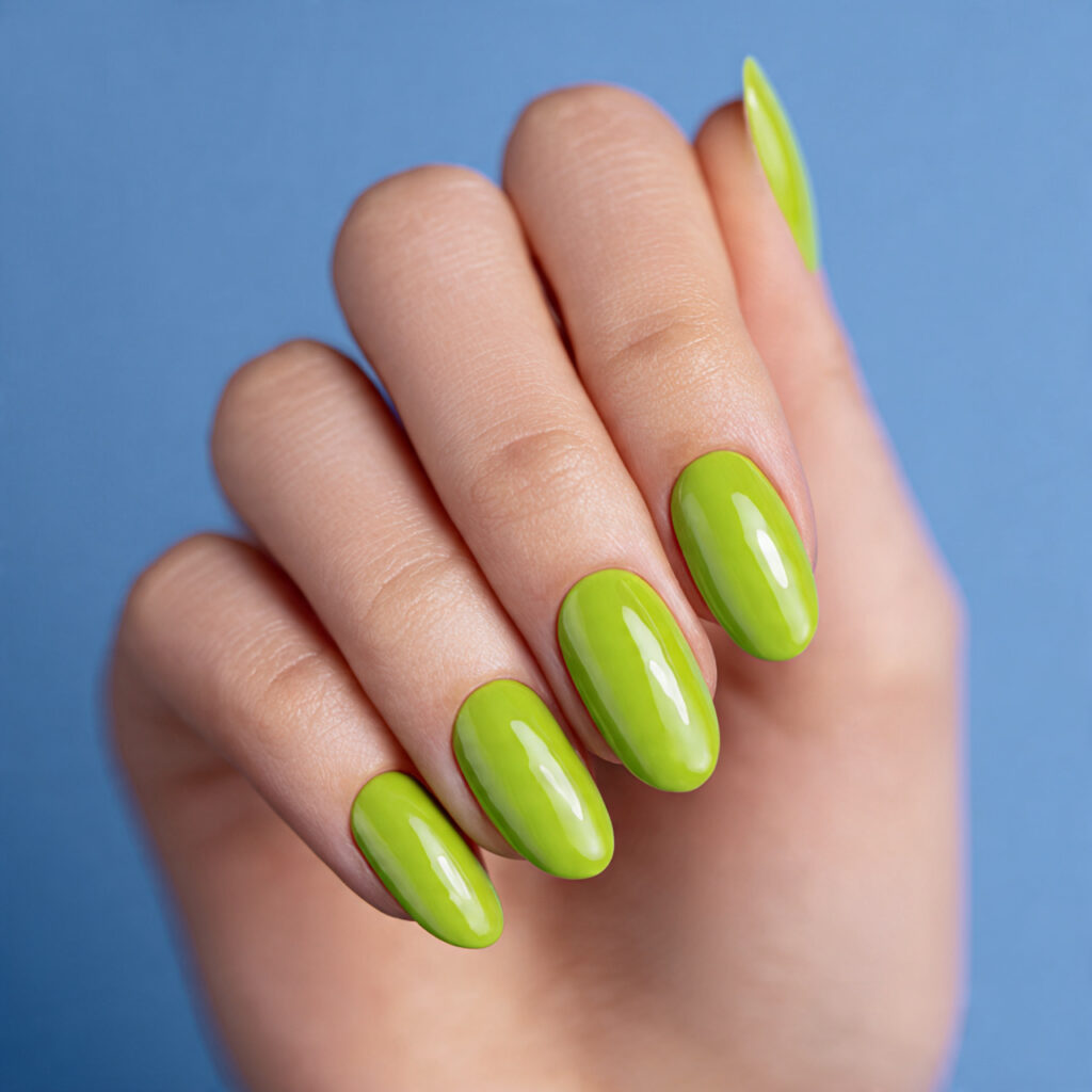 Summer Nails Inspirations: The Dreamiest Looks You’ll Want to Save Instantly 6 one hand with attractive lime green trendy nails g