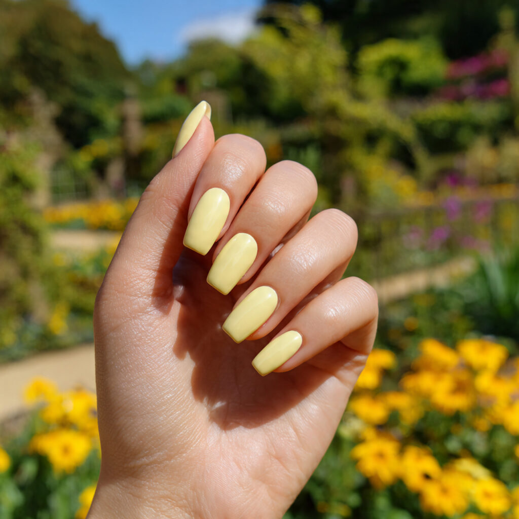 Summer Nails Yellow Pastel: Soft Sunshine for Your Fingertips 9 one hand with attractive mix match pastel yellow n