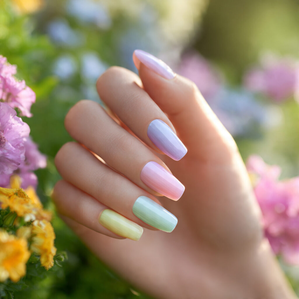 Summer Nails With Designs: 14 Aesthetic Looks You’ll Want to Copy 4 one hand with attractive pastel aura design nails