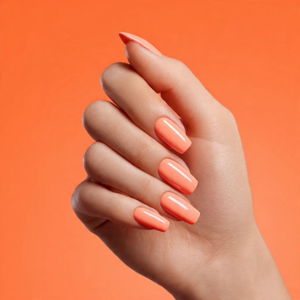 Summer Nails Basic: Soft, Minimal & Beautiful Ideas You’ll Want to Copy 2 one hand with attractive peach simplicity nails gl