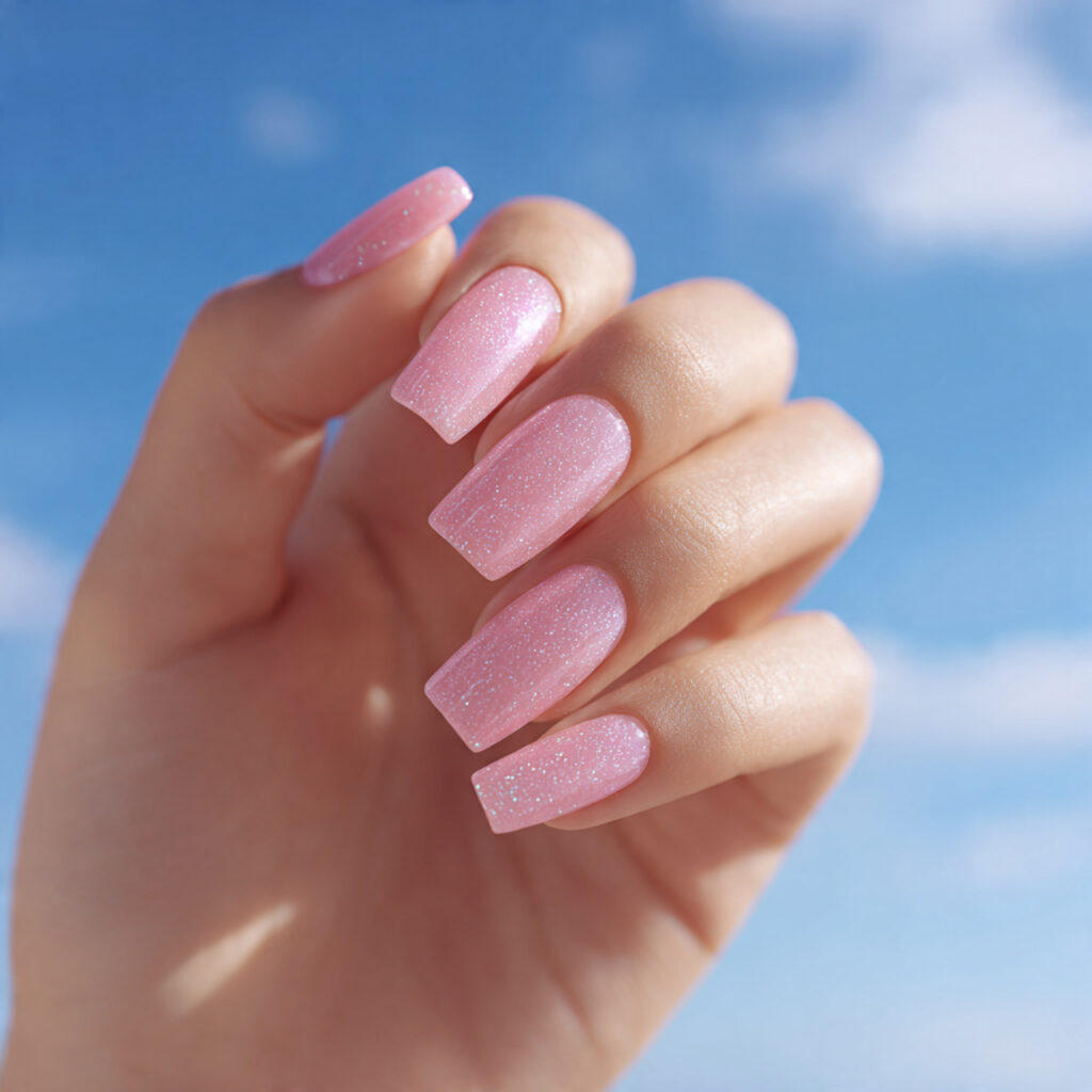 Summer Aura Nails: Dreamy, Glowy Designs You’ll Be Obsessed With 1 one hand with attractive pink glow aura nails glos