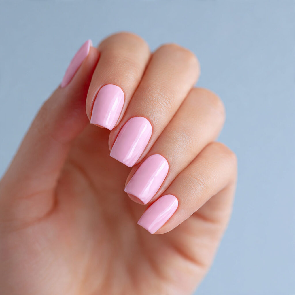 Summer Nails 2026 Simple: Soft, Effortless Looks You’ll Keep Saving 2 one hand with attractive soft baby pink gloss nail