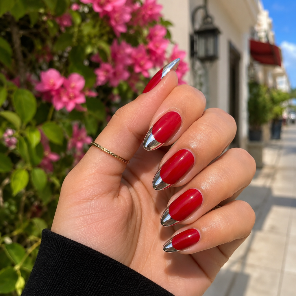 Red Silver Nails: Bold Glam Meets Icy Shine 2 ChatGPT Image May 9 2026 03 44 14 PM