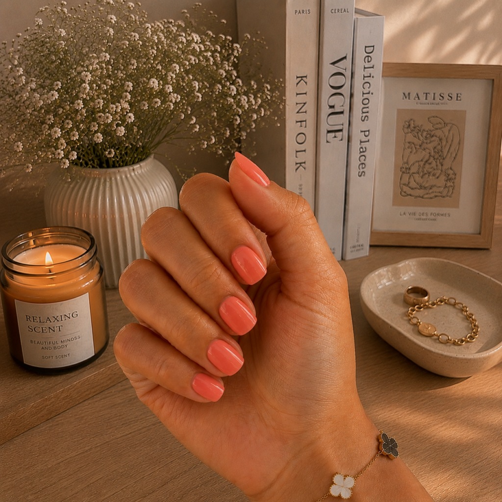 Nail Inspo for Short Nails: Cute, Glossy Ideas You’ll Want to Save Instantly 12 Glossy Coral Short Nails