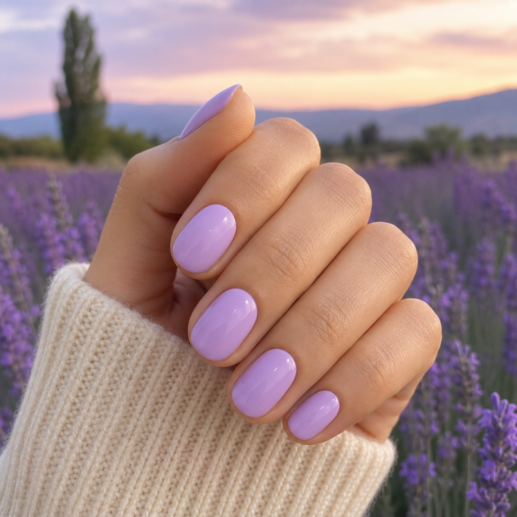 Nail Inspo for Short Nails: Cute, Glossy Ideas You’ll Want to Save Instantly 8 Lavender Pastel Short Nails