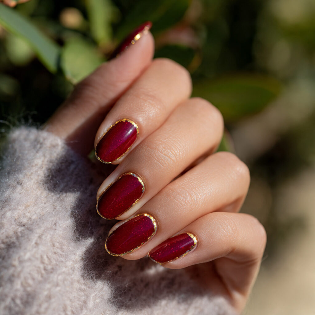 Red Nails Cat Eye: Magnetic Glow You Can’t Stop Staring At 7 a close up photo of one hand with crimson cat eye 1