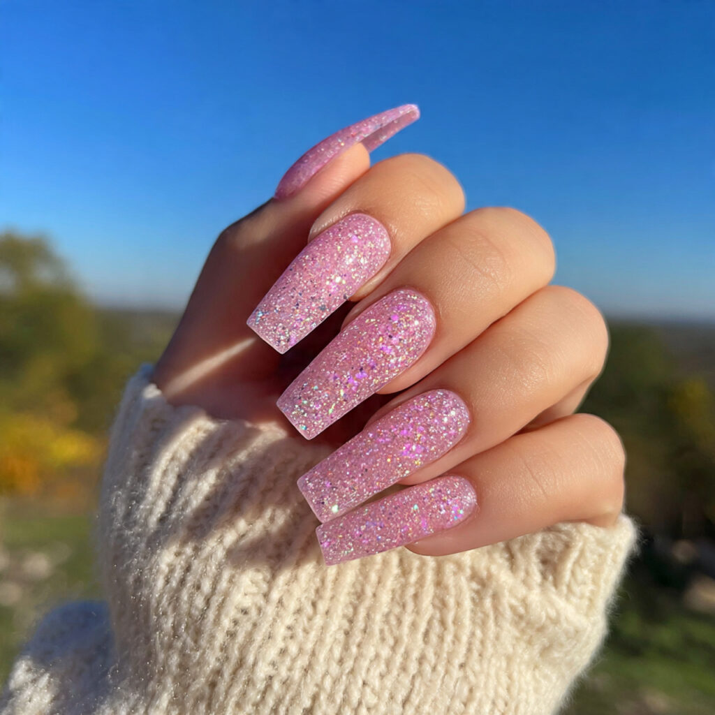 Nails Baby Pink: The Softest Trend You’ll Be Obsessed With 10 attractive baby pink glitter glow nails with outdo