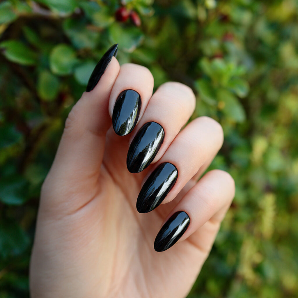 Nail Inspo With Thumb: The Tiny Detail That Changes Everything 5 attractive black nails with chrome thumb with outd