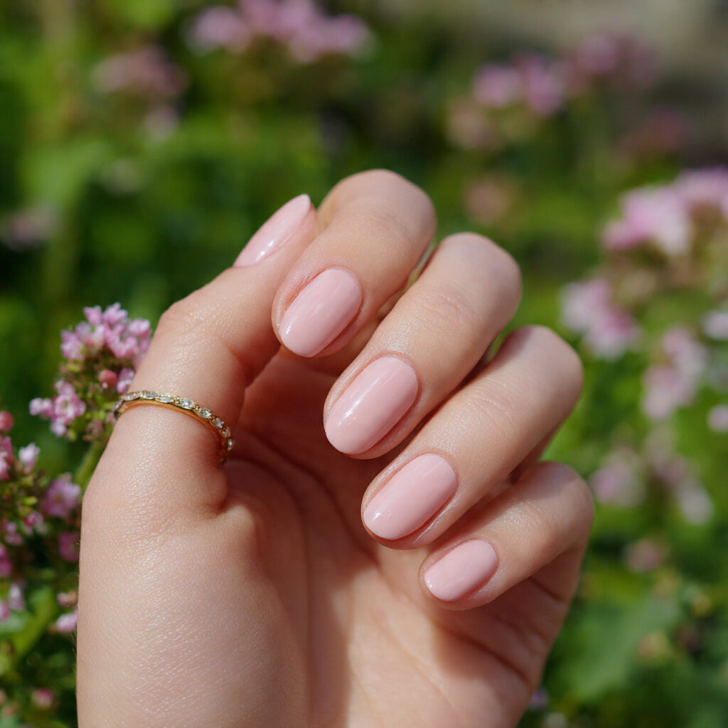 Short Nails Ideas Simple: 14 Cute & Effortless Looks You’ll Love 11 attractive blush pink natural nails with outdoor b