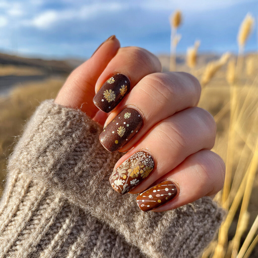 Nail Inspo Back to School: Cute, Fresh Looks You’ll Love All Semester 11 attractive brown aesthetic nails with outdoor back