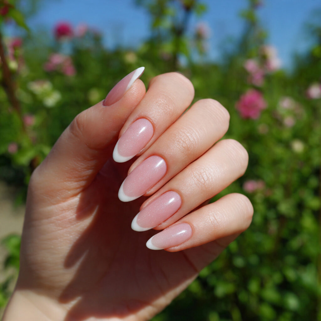 Nail Inspo Cat Eye: Magnetic Glow & Mesmerizing Shine 6 attractive cat eye french tip nails with outdoor b