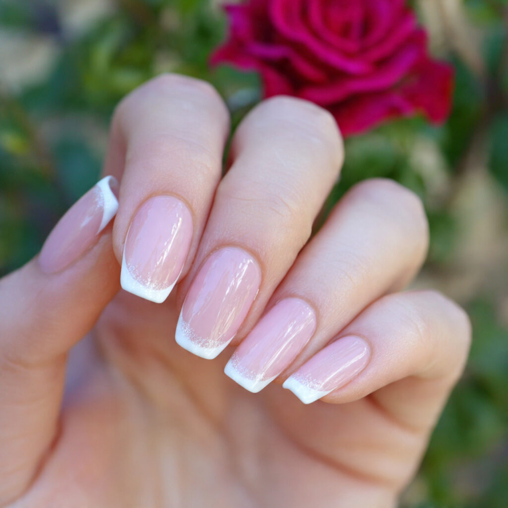 attractive classic french tip upgrade with outdoor
