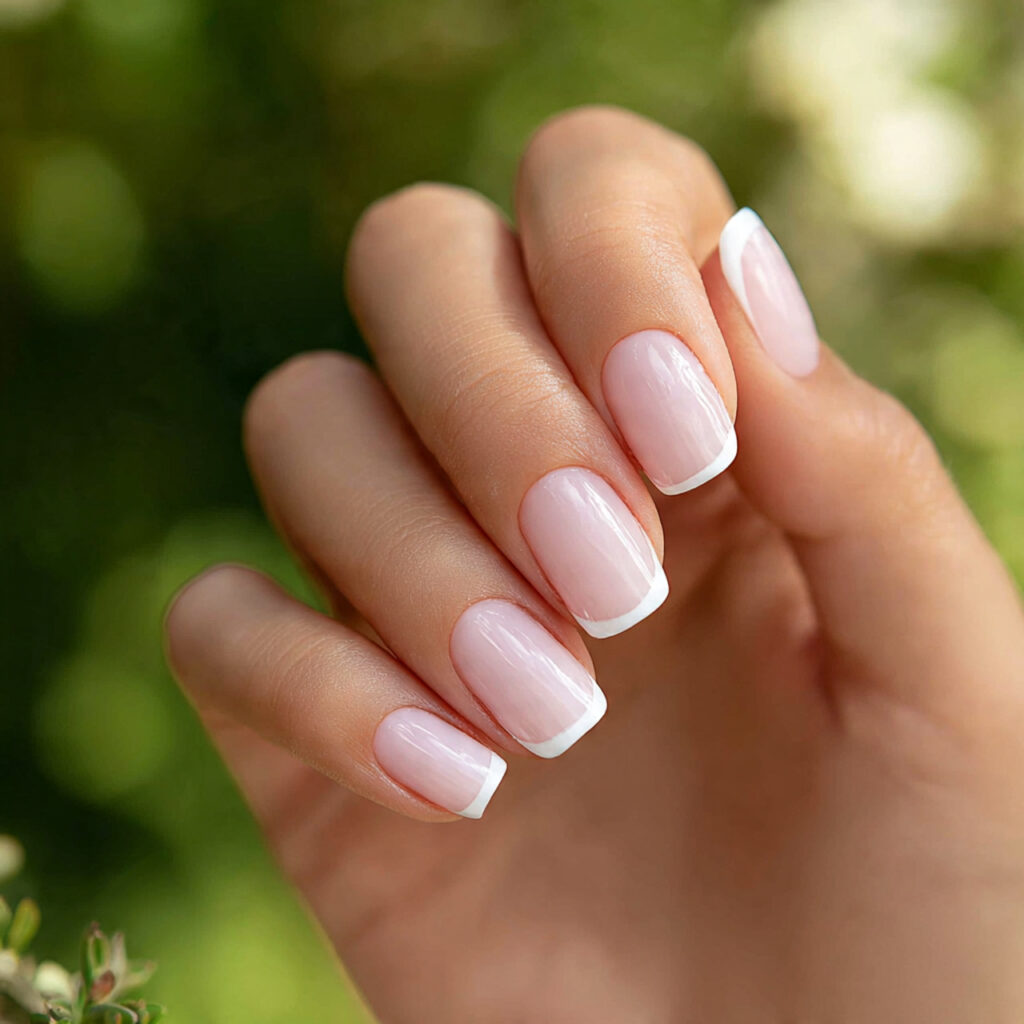 Short Nails French Tip: Clean, Cute & Timelessly Chic 1 attractive classic white micro french tips short n