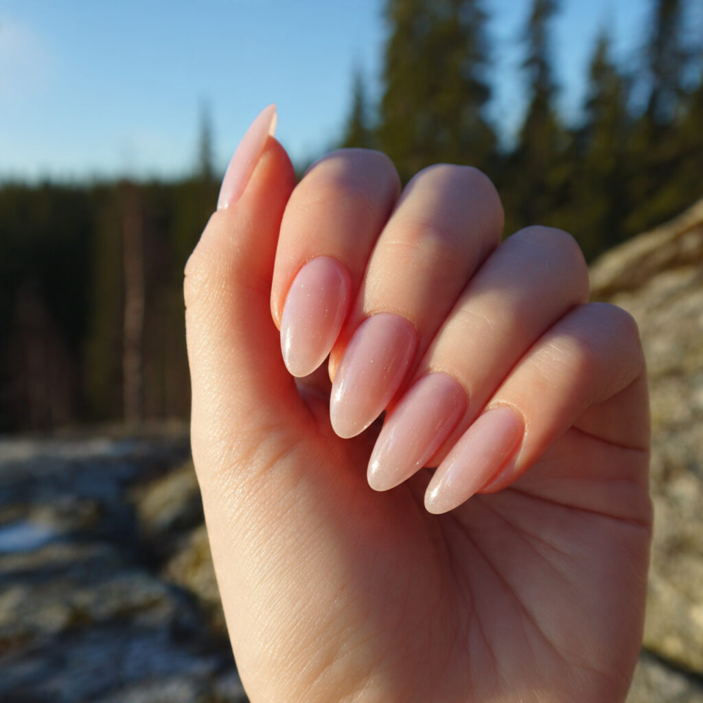 Really Short Nails: Cute, Clean & Effortlessly Aesthetic Ideas 6 attractive clear gloss clean girl nails with outdo