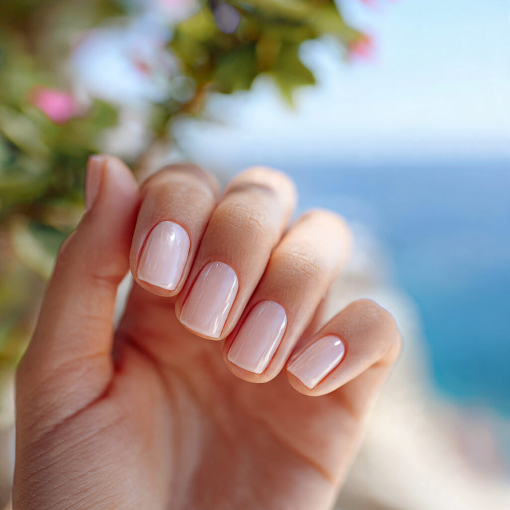 Extra Short Nails: Minimal, Cute & Effortlessly Chic 11 attractive clear gloss short nails with outdoor ba 1