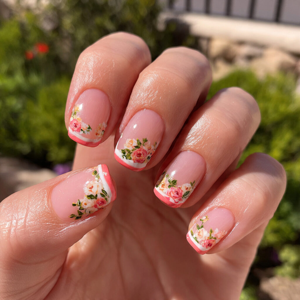 Nail Inspo With Thumb: The Tiny Detail That Changes Everything 8 attractive floral thumb accent nails with outdoor