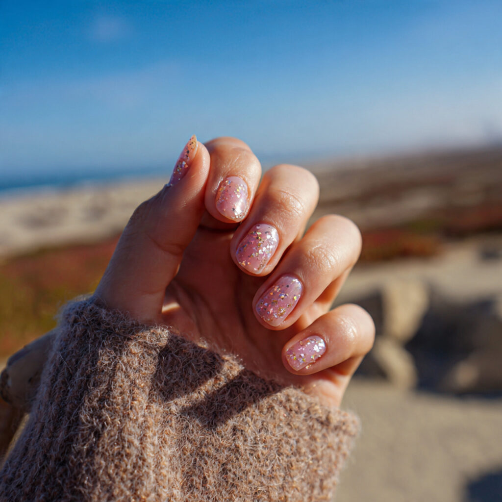 Nail Inspo for Kids: Cute, Colorful & Playful Designs to Try 10 attractive glitter accent short nails with outdoor