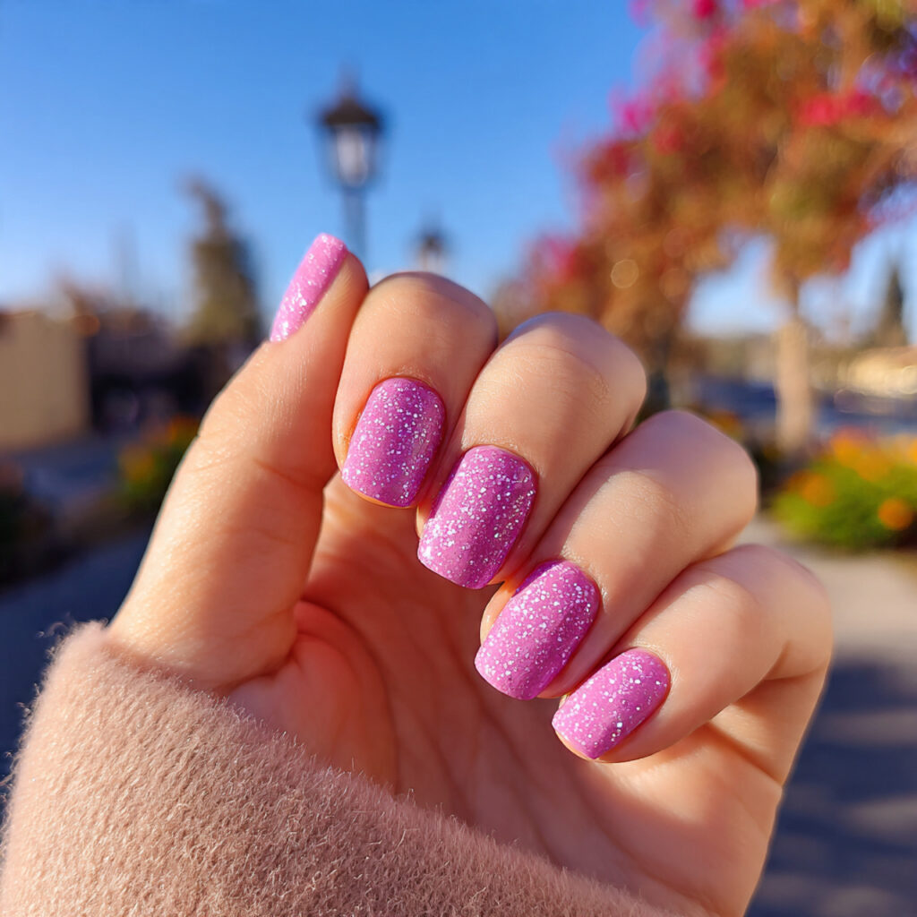 Pink Nails Short Trendy: Cute, Clean & Instantly Pretty 11 attractive glitter pink short nails with outdoor b