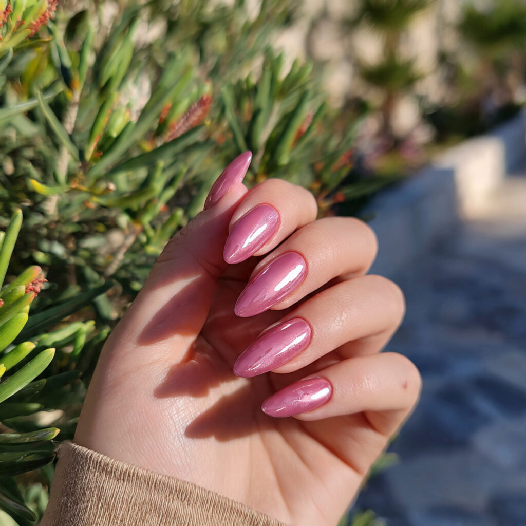 Nail Inspo Baddie: Bold, Glossy Looks That Own the Room 1 attractive glossy baddie nails with outdoor backgr