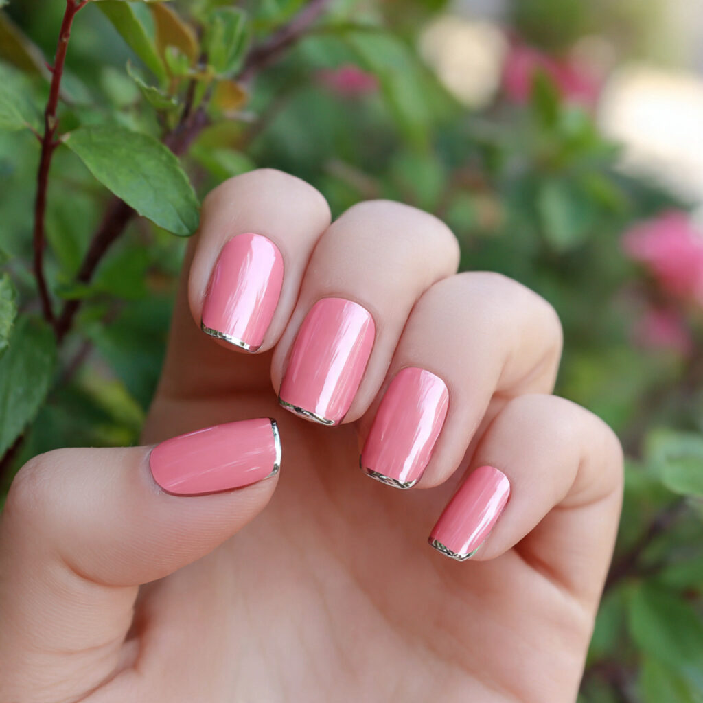 Nail Inspo With Thumb: The Tiny Detail That Changes Everything 2 attractive glossy pink with chrome thumb with outd