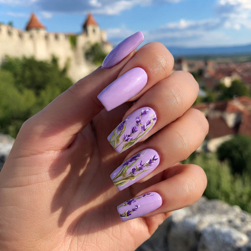 Nail Inspo Square Medium: Chic, Balanced & Aesthetic Ideas You’ll Love 11 attractive lavender square medium nails with outdo