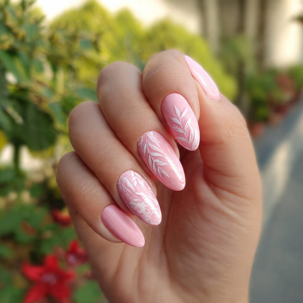 Light Pink Nails with Design: Soft Details, Dreamy Perfection 9 attractive light pink peachy design nails with out