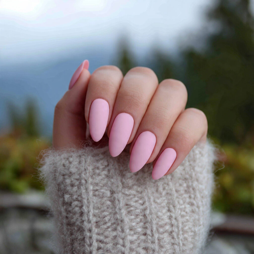 Nails Baby Pink: The Softest Trend You’ll Be Obsessed With 4 attractive matte baby pink minimal nails with outd