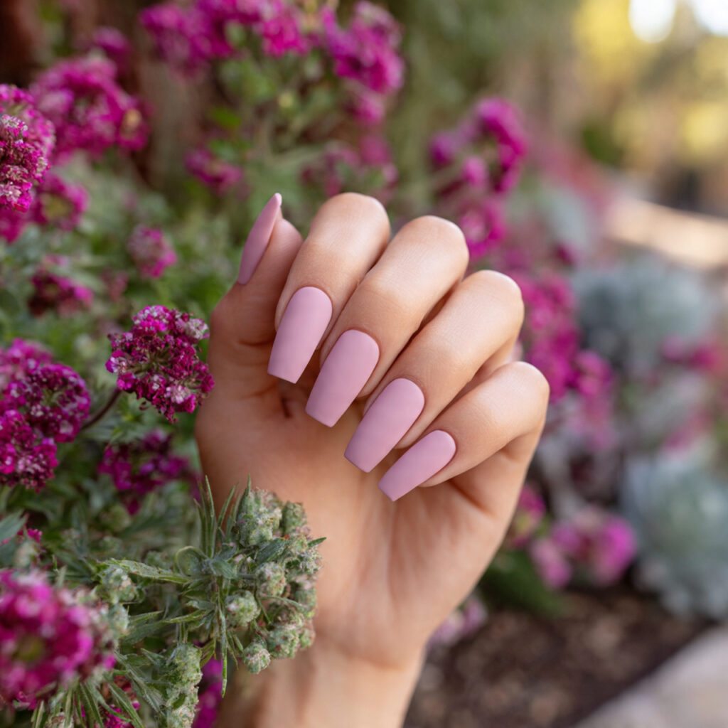 Nail Inspo Ballerina: Elegant, Feminine & Soft Glam Designs 11 attractive matte blush ballerina nails with outdoo