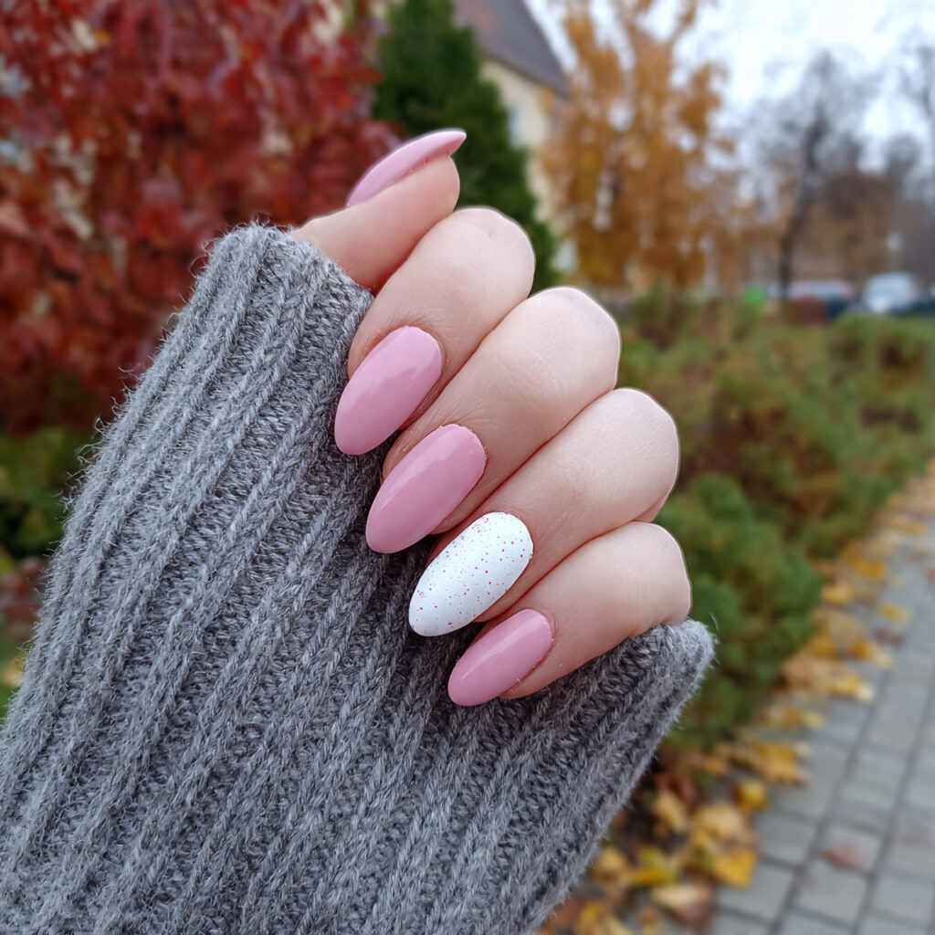 White and Pink Nails: 14 Soft, Dreamy Designs You’ll Want to Copy 10 attractive matte pink and white nails with outdoor