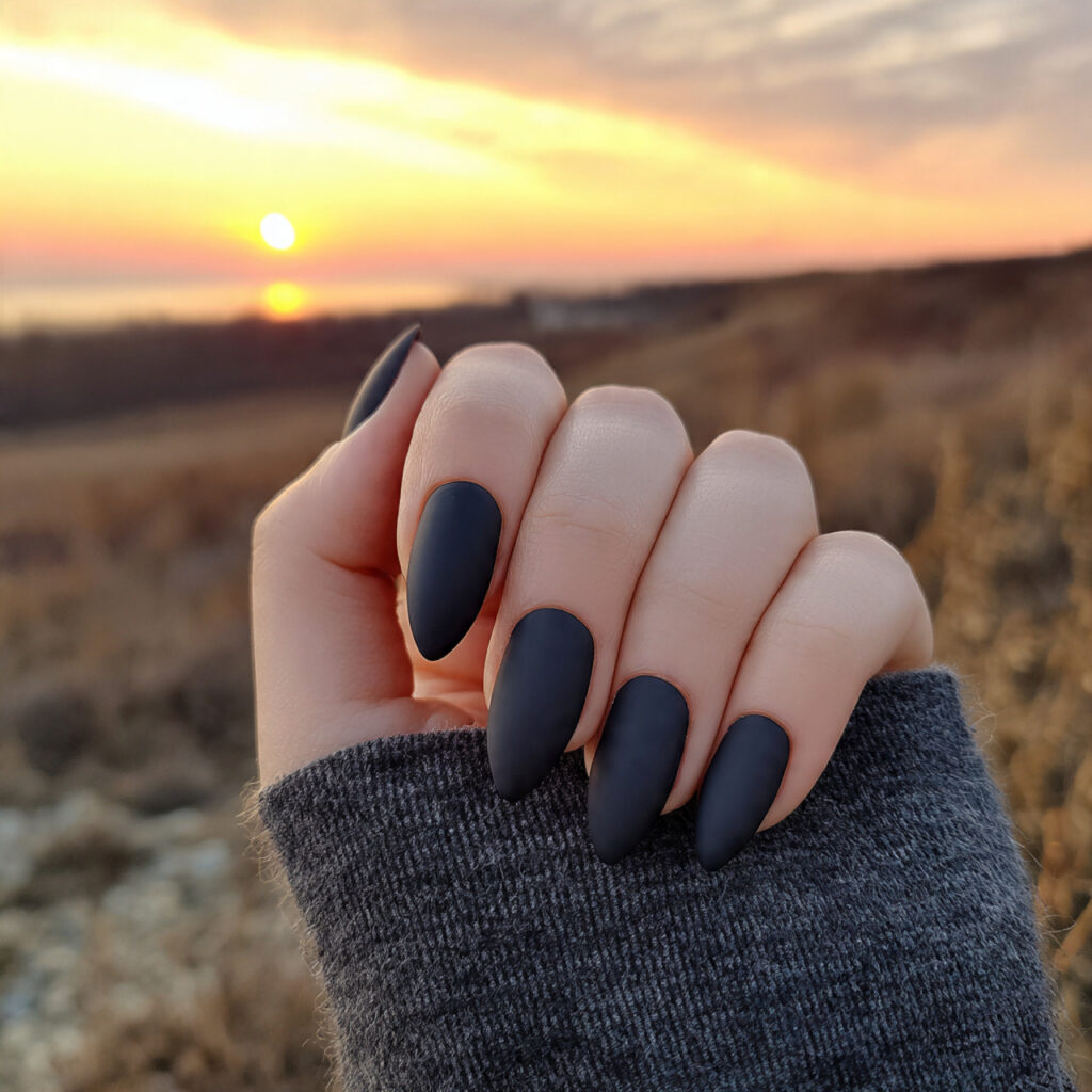 Nail Inspo Solid Color: Simple Shades That Feel So Put-Together 14 attractive matte solid nails with outdoor backgrou