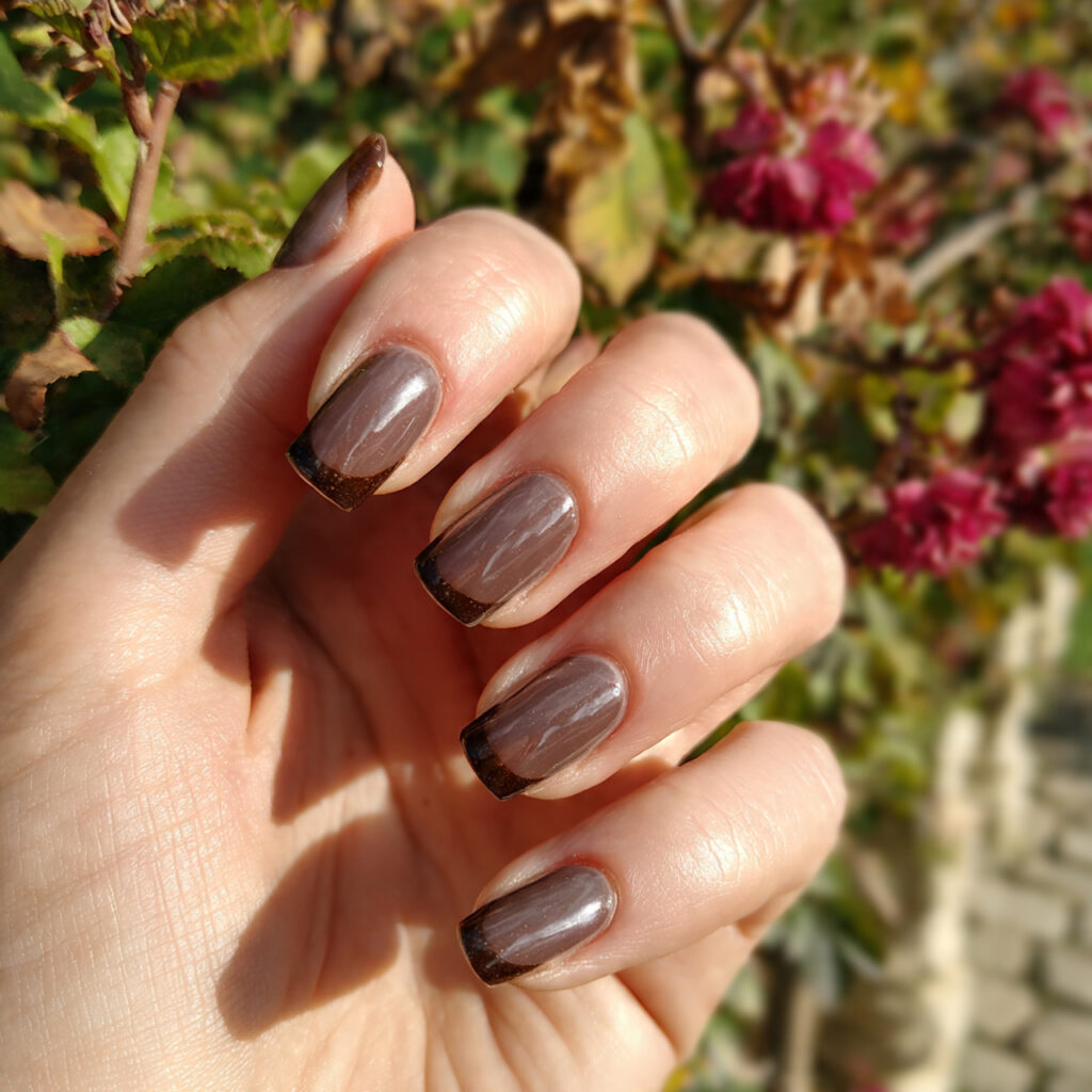 Short Nails Fall: Cozy, Chic & Cute Ideas You’ll Want to Save 11 attractive micro french short with brown tips with