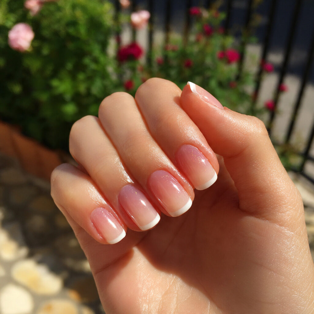 Nail Ideas for Short Nails: Cute, Aesthetic & Effortlessly Pretty Looks 3 attractive micro french tip short nails with outdo 2