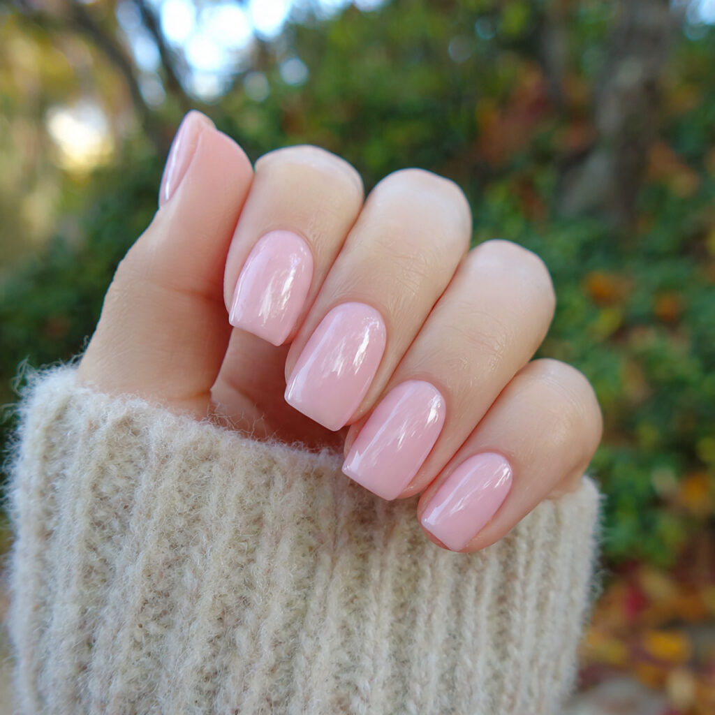 Barbie Pink Nails: The Ultimate Girly Glow-Up 2 attractive milky barbie pink nails with outdoor ba