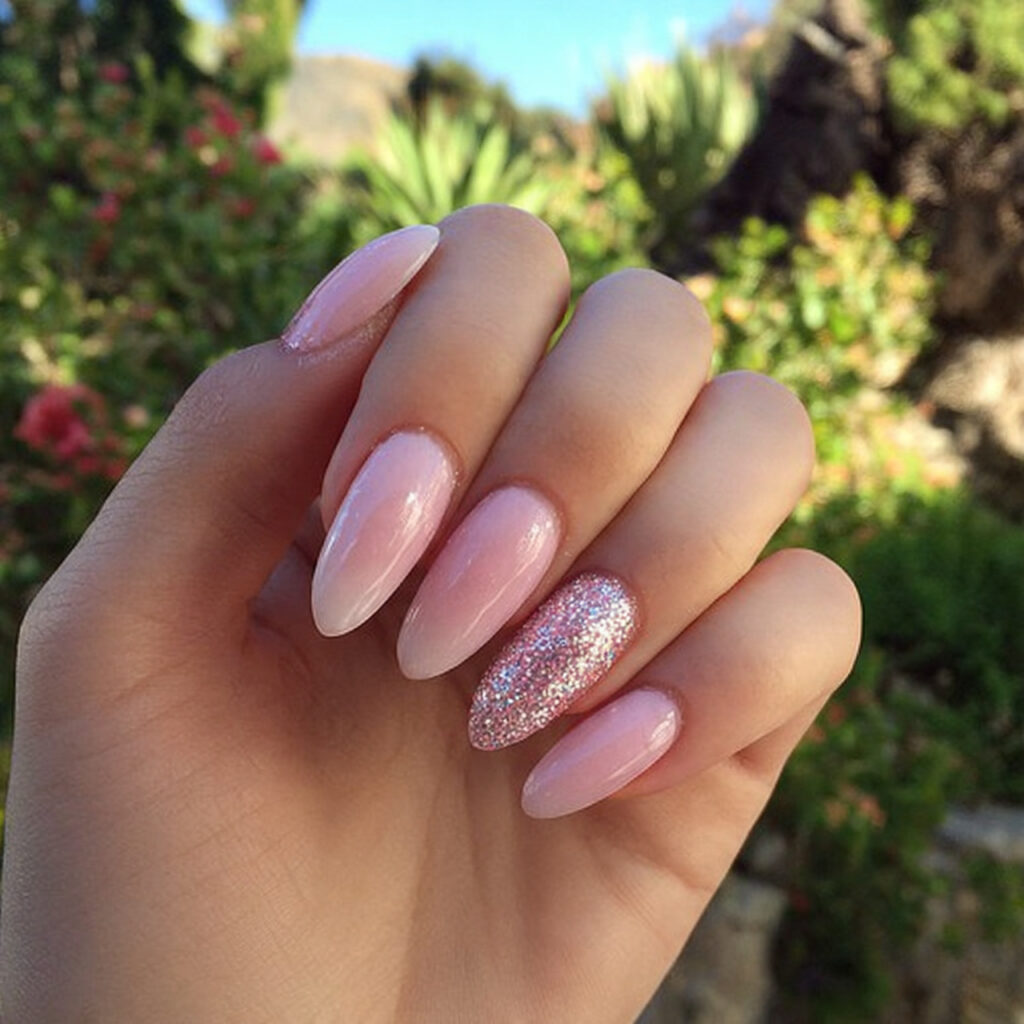 Pink Prom Nails: Dreamy, Glam & Unforgettable Looks for Your Big Night 10 attractive milky pink prom nails with outdoor back