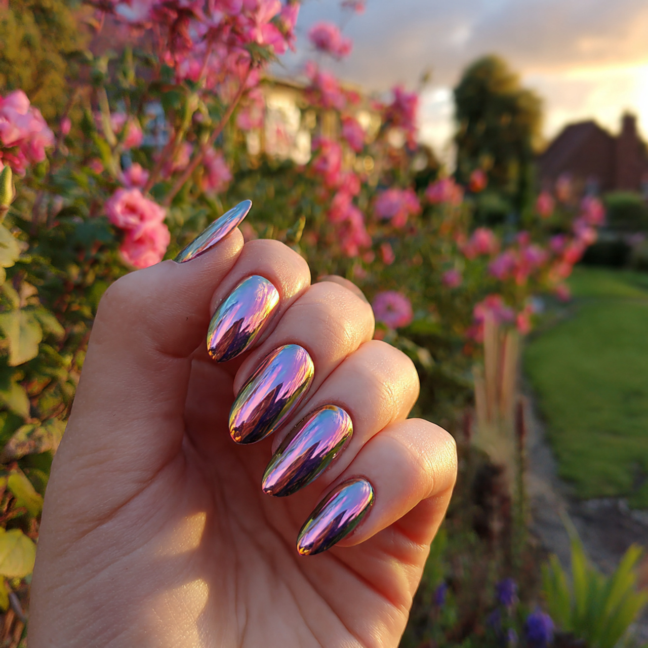 nail inspo chrome