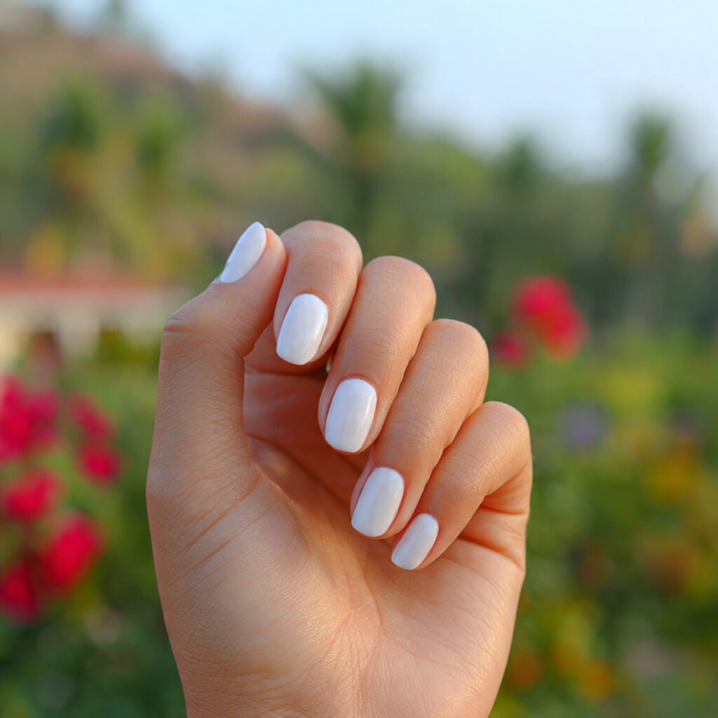 Nail Inspo Plain: Soft, Minimal Looks That Feel Effortlessly Chic 1 attractive milky white short plain nails with outd