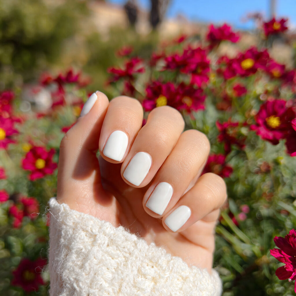 Short Nails Spring: Fresh, Soft & Effortlessly Pretty Ideas 7 attractive milky white spring short nails with out
