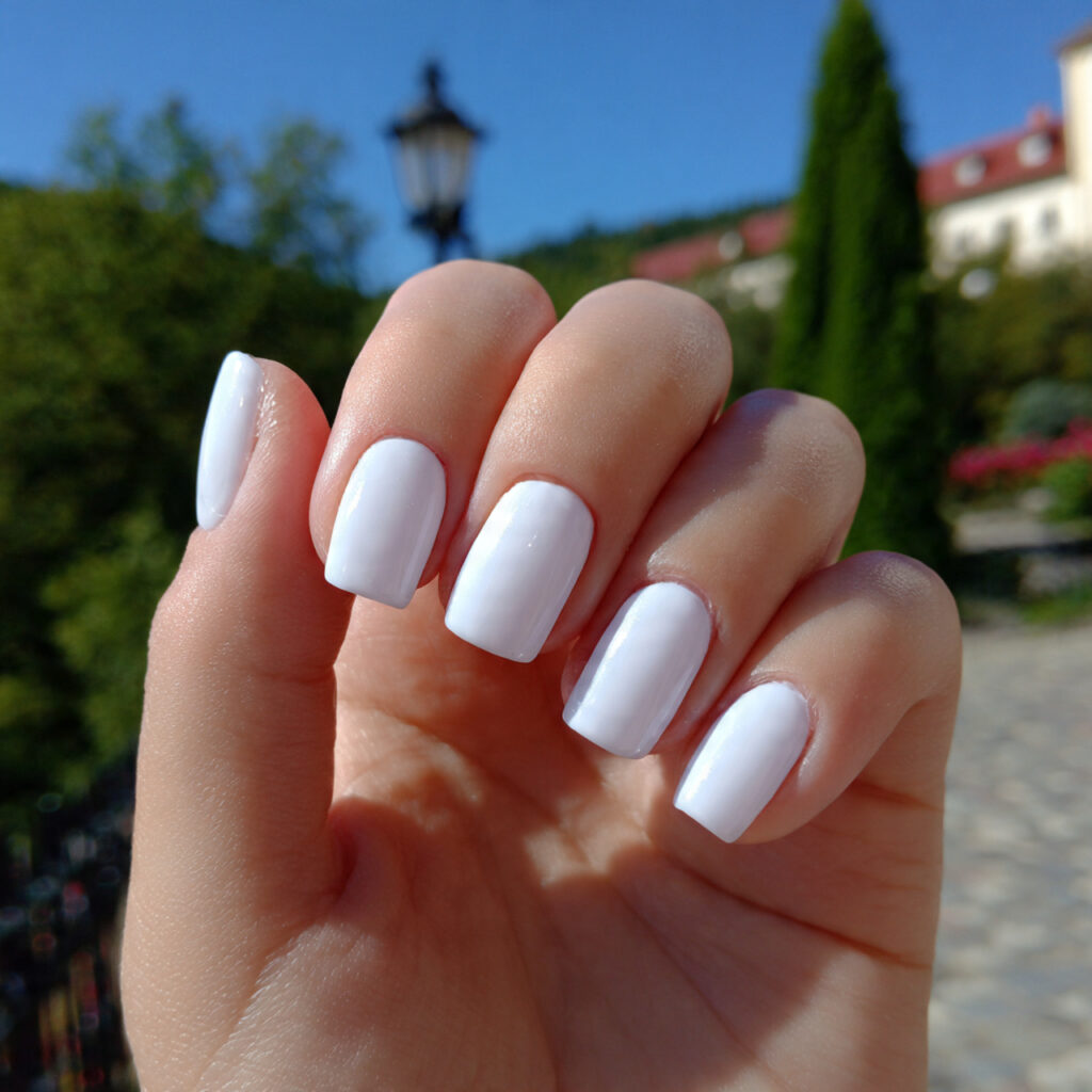 Nail Inspo Square Medium: Chic, Balanced & Aesthetic Ideas You’ll Love 1 attractive milky white square medium nails with ou