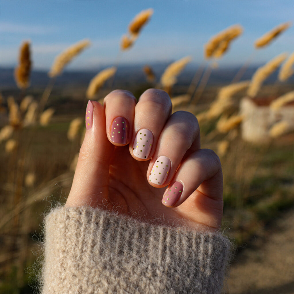 Short Nails Cute: Tiny Designs You’ll Instantly Fall For 12 attractive minimal dot short nails with outdoor ba