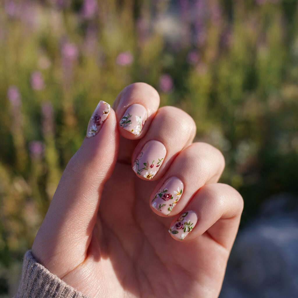 Short Nails Ideas Simple: 14 Cute & Effortless Looks You’ll Love 10 attractive minimal floral short nails with outdoor