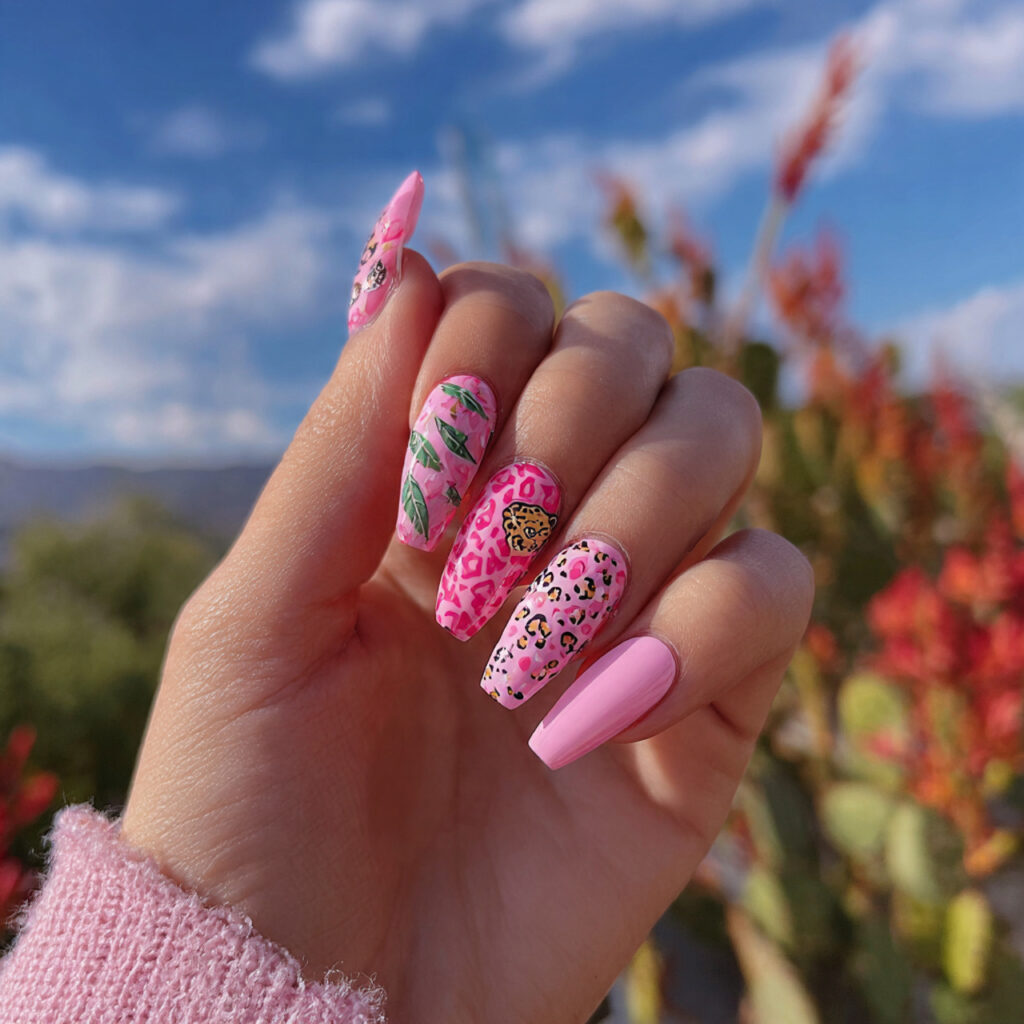 Nail Inspo Baddie: Bold, Glossy Looks That Own the Room 13 attractive mix match baddie nails with outdoor bac 1