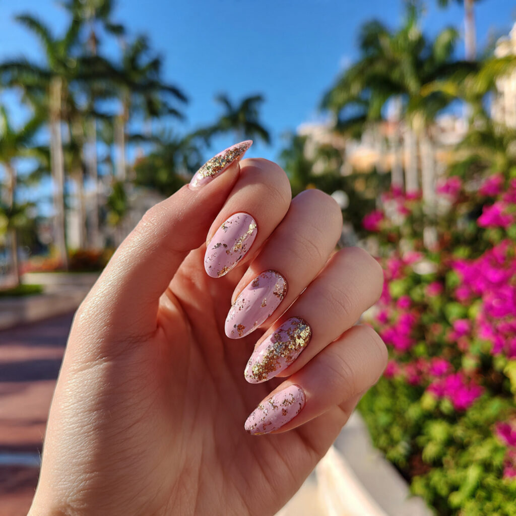 Nails Inspo Pink: The Dreamiest Looks You’ll Want to Copy 12 attractive mix match pink nails with outdoor backg 1