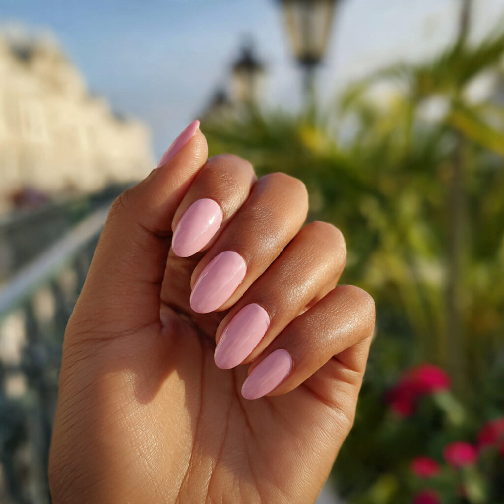 Pink Square Nails: 14 Clean Lines, Soft Energy & Endless Charm 8 attractive pastel pink mix nails with outdoor back 1