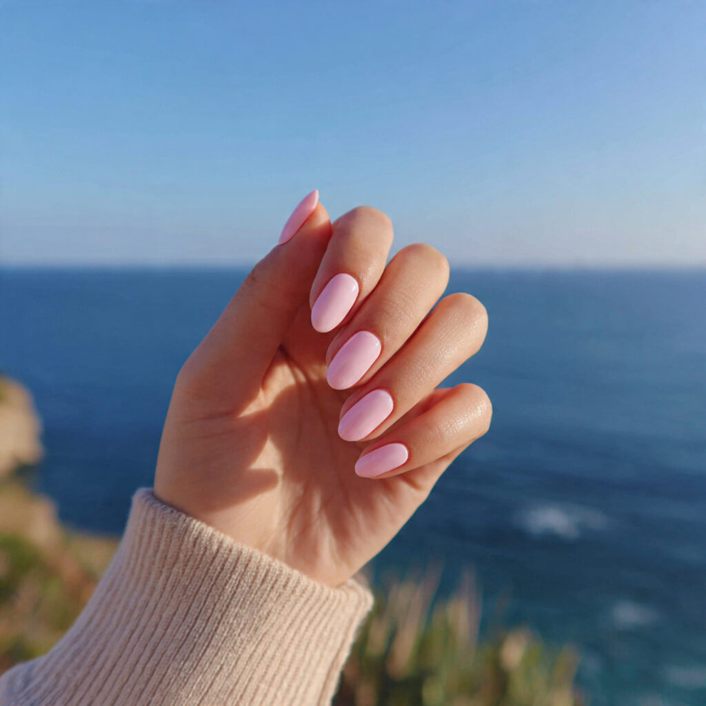 Pink Nails Short Trendy: Cute, Clean & Instantly Pretty 6 attractive pastel pink mix nails with outdoor back