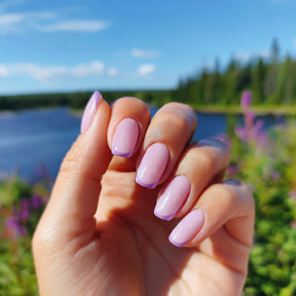 Nail Inspo Purple: 14 Dreamy & Trendy Designs You’ll Love 3 attractive pastel purple french tips nails with ou