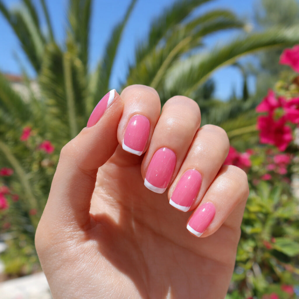 Trending Summer Pink Nails: Bright, Soft & Made to Glow 6 attractive pink french tip summer nails with outdo