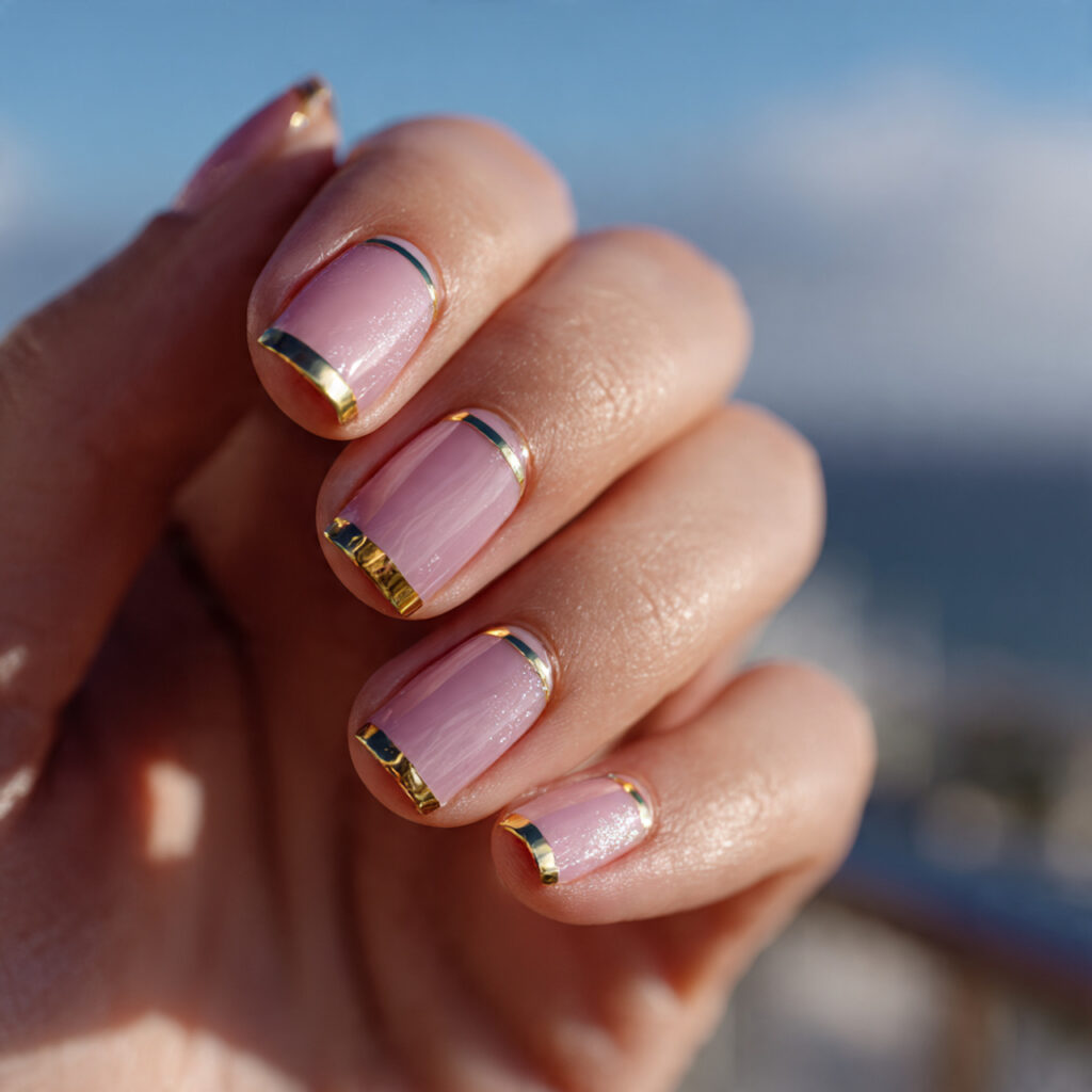 Pink Nails Square: Clean, Cute & Instantly Polished 13 attractive pink nails with gold accents manicure c 1