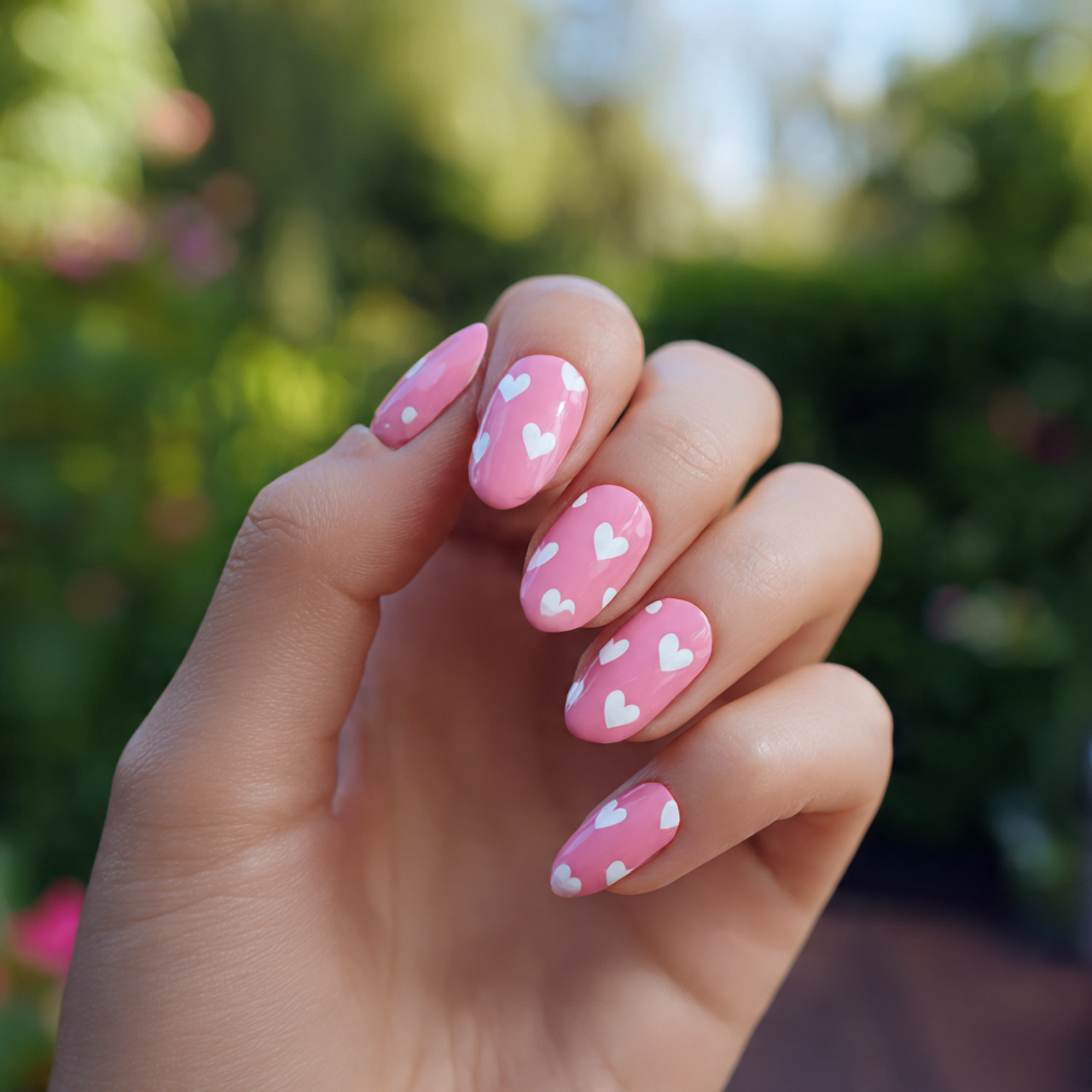 pink spring nails
