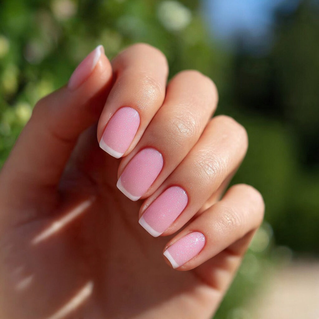 Pink Nude Nails: 12 Soft, Elegant & Effortlessly Addictive 5 attractive pink nude french tip short nails with o 1