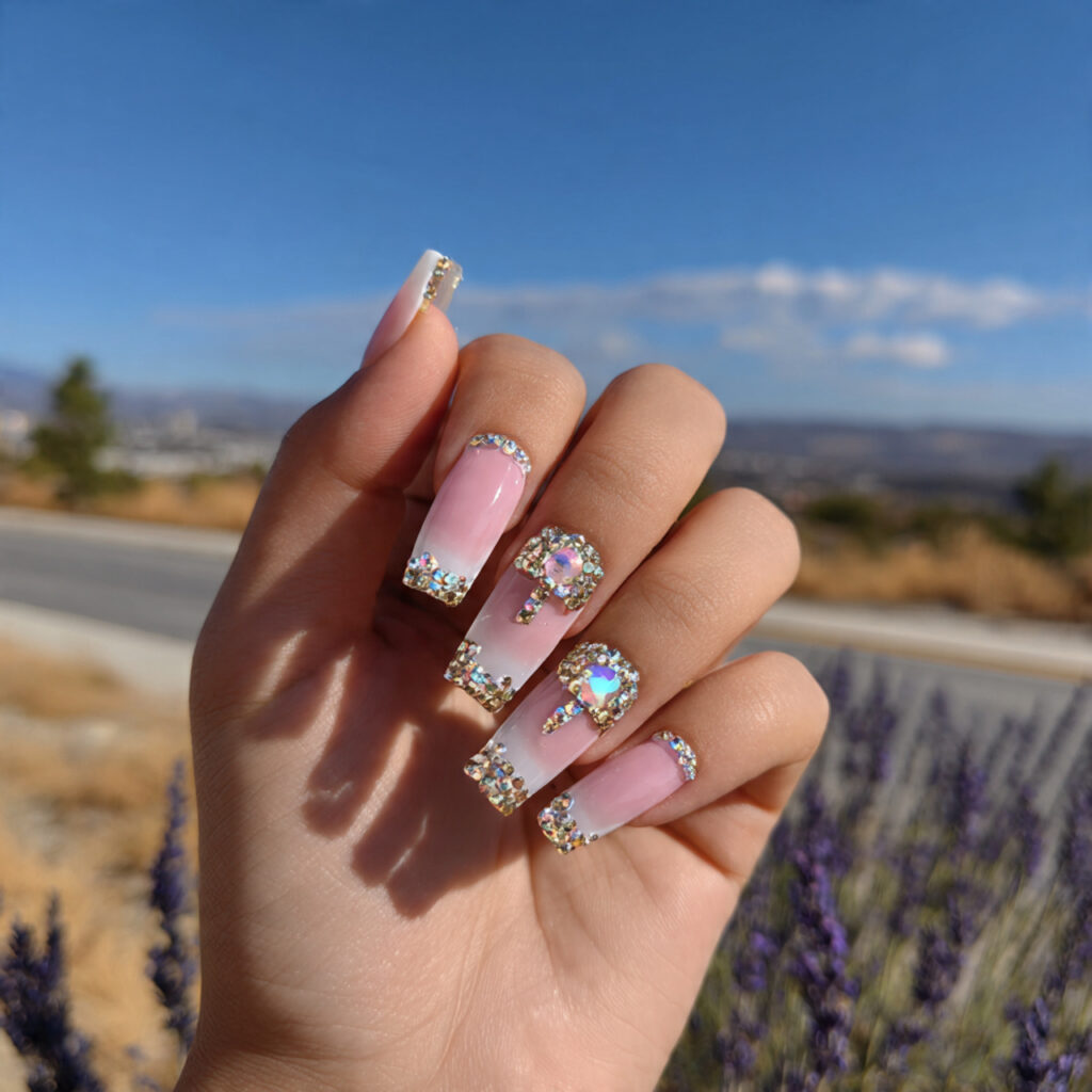 Nail Inspo Baddie: Bold, Glossy Looks That Own the Room 12 attractive rhinestone accent baddie nails with out